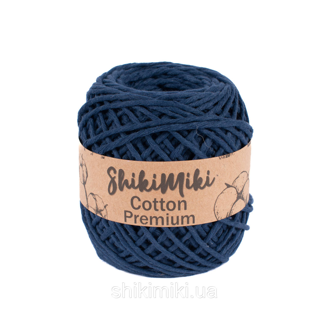 Еко шнур Shikimiki Cotton Premium 2 мм, колір Темно-синій