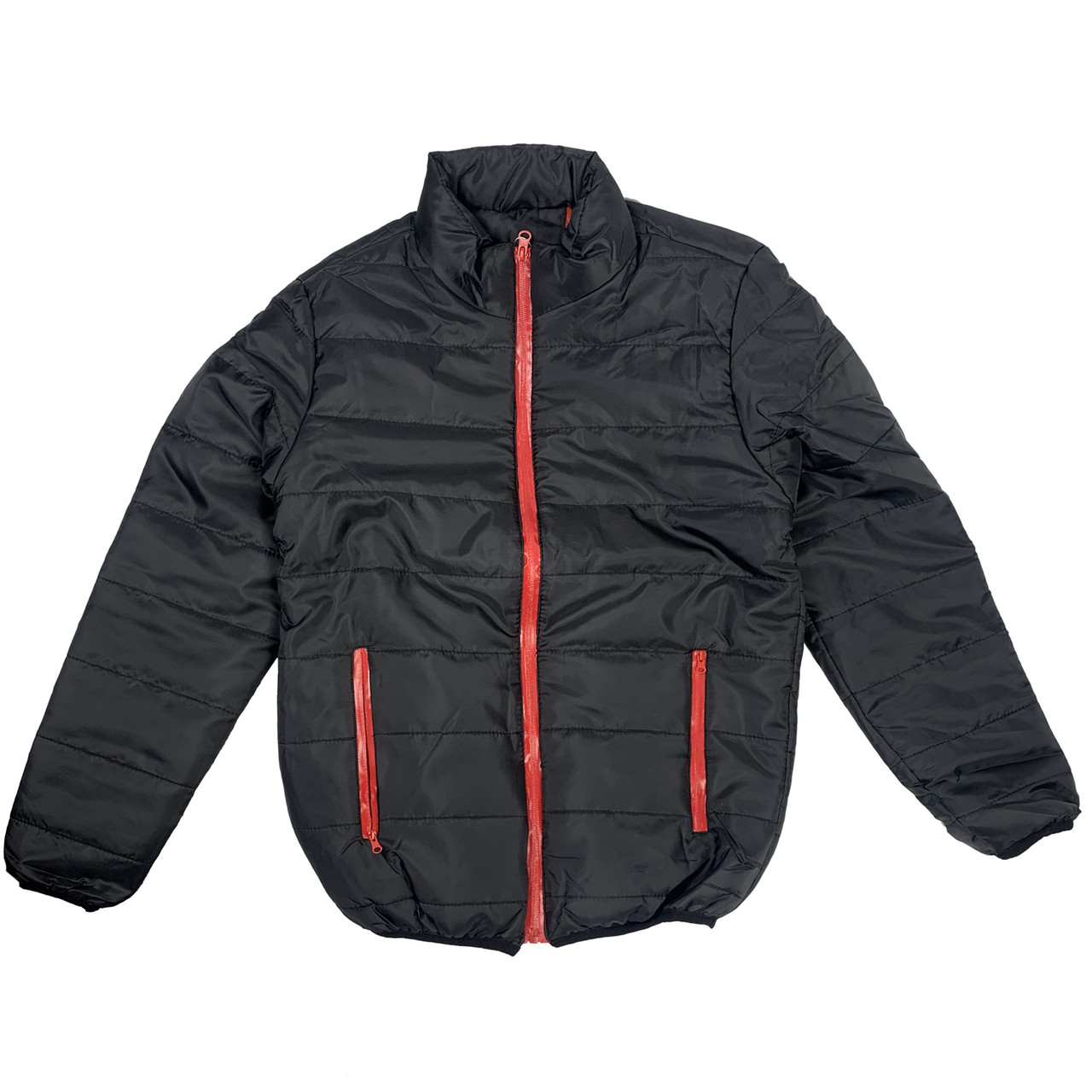 Чоловіча куртка (чоловічий мікропуховик) на весна/осінь, колір чорний