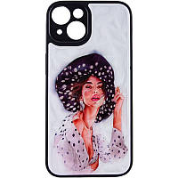 Чехол на Apple iPhone 14 / для айфон 14 ТПУ оригинальный Prisma Ladies Girl in a hat