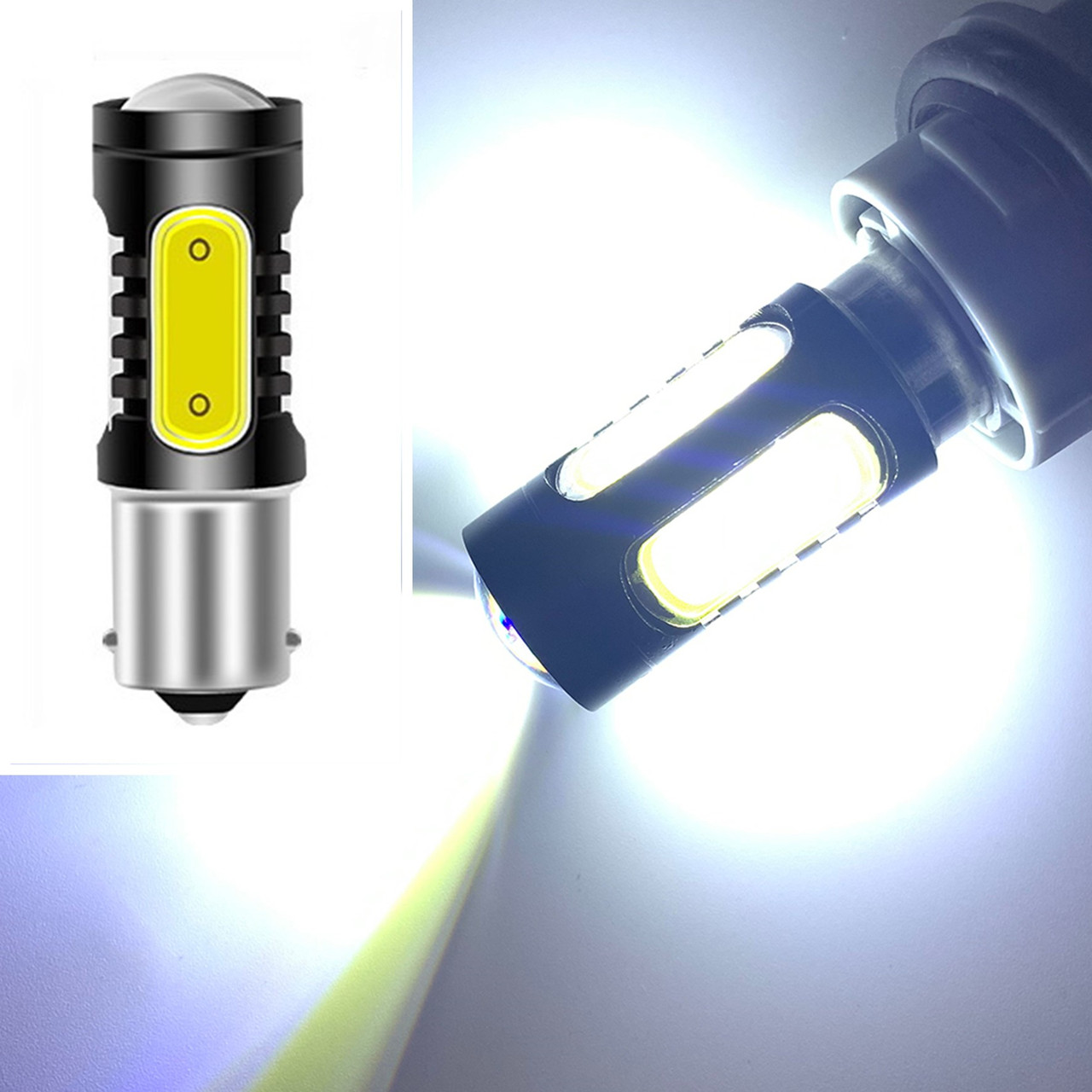 Біла BAU15S PY21W 1156 LED Лампа автомобільна світлодіодна одноконтактна комплект 2 штуки