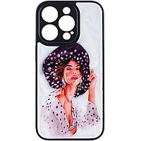 Чехол на Apple iPhone 14 Pro Max / для айфон 14 про макс ТПУ оригинальный Prisma Ladies Girl in a hat