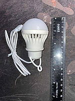 USB-лампочка на дроті, ЮСБ лампа 5 W, економна лампочка працює від павербанка (Powerbank)