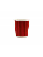 Стакан паперовий одноразовий 185 мл (уп-25 шт), Ripple гофрований стакан для гарячих напоїв, кави, чаю
