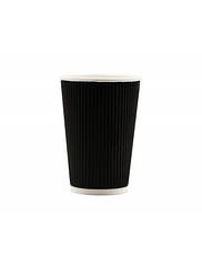 Стакан паперовий одноразовий 340 мл (уп-20 шт), Ripple гофрований стакан для гарячих напоїв, кави, чаю