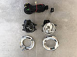 Протитуманні фари Toyota Land Cruiser Prado 150 2013- з хромованою окантовкою, фото 2