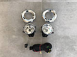 Протитуманні фари Toyota Land Cruiser Prado 150 2013- з хромованою окантовкою, фото 3