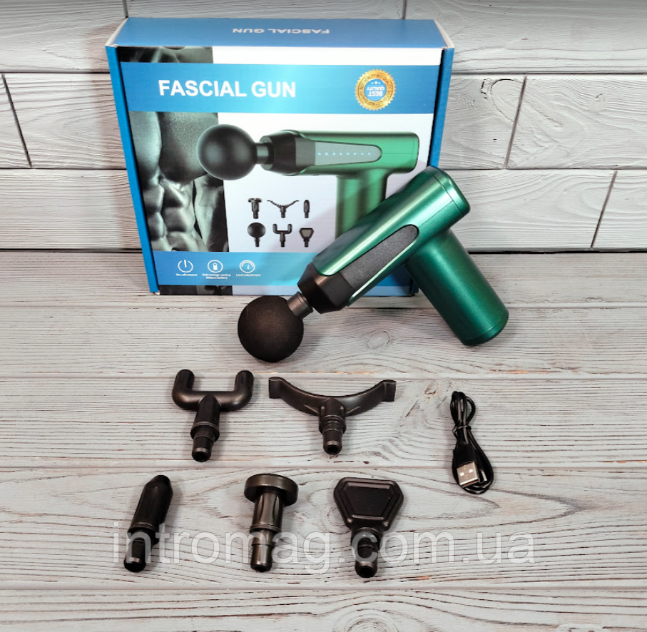 Купить Масажер FASCIAL GUN M6 з насадками акумуляторний / Вибромасажный ...