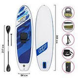 SUP- борд дошка Bestway65350 Oceana Convertible 305 х 84 х 12 см з набором, фото 6
