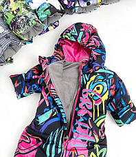 Дитячий демісезонний цільний комбінезон розмір 80-90 весняний осінній комбінезон на зріст 80 90, фото 5