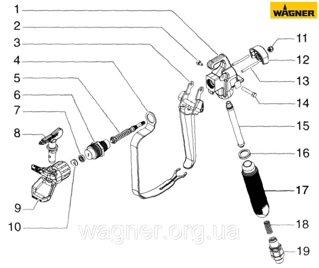 Ремонтный комплект на окрасочный пистолет Wagner AG-08, 7/8" - фото 2 - id-p493148492