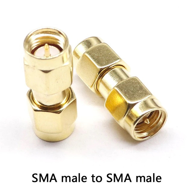 SMA переходник коннектор с SMA male на SMA male со штырьком с 2-х сторон SART - фото 1 - id-p1777161110