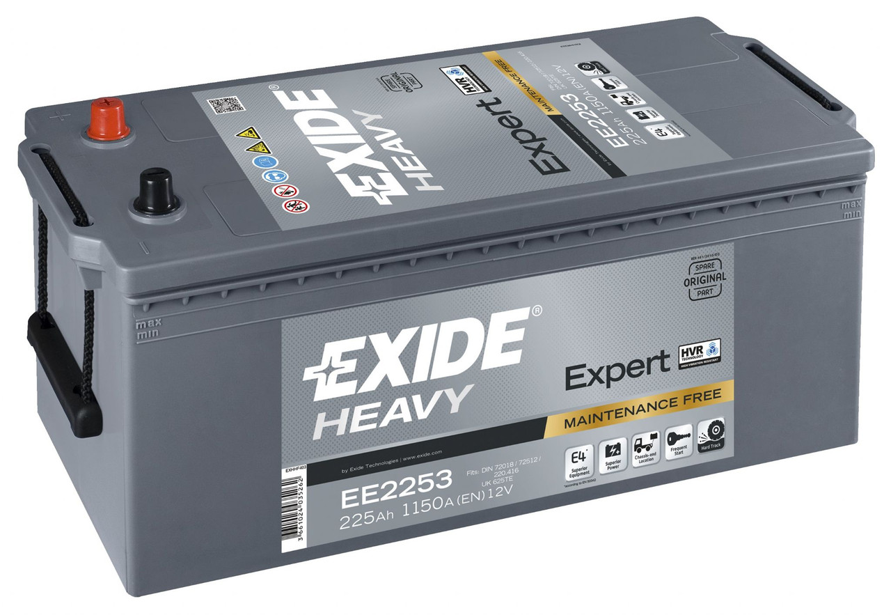 Акумулятор EXIDE EXPERT HVR 225Ah-12v (518x279x240) лівий +