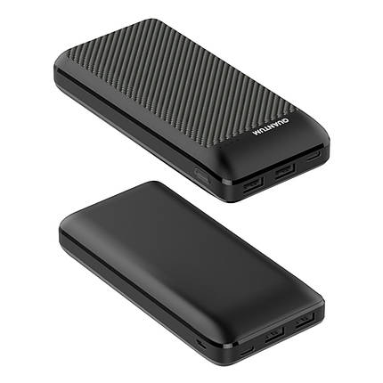 Універсальний мобільний акумулятор Power bank fast charging Quantum QM-PB1022 black 20 000 mAh 3.7V, фото 1