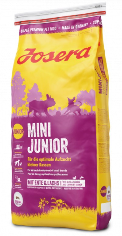 Сухий корм для цуценят малих порід Josera Mini Junior з качкою та рисом 15 кг