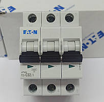 Автоматичний вимикач EATON PL6-C32/3 32А 6kA тип С,  286604