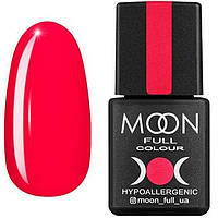 Гель-лак Moon Full Color №126 (яркий огненно-розовый, эмаль) 8 мл
