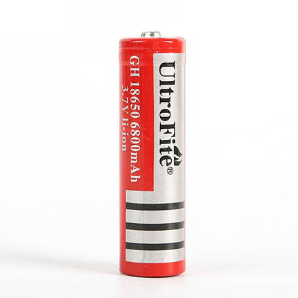 Акумулятор UltroFite 6800 Li-Ion 18650, ~800mAh, 3.7V, червоний, фото 1