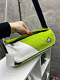 Салатова спортивна сумочка на блискавці у вигляді циліндру з непромокаючої плащівки (0278), фото 5