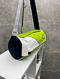 Салатова спортивна сумочка на блискавці у вигляді циліндру з непромокаючої плащівки (0278), фото 7