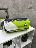 Салатова спортивна сумочка на блискавці у вигляді циліндру з непромокаючої плащівки (0278), фото 4