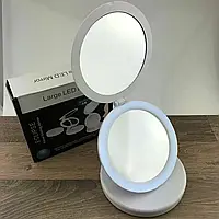 Зеркало круглое с подсветкой для макияжа 212, косметическое настольное зеркало 16,5 см от USB