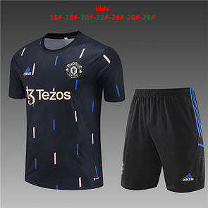 Дитячий літній тренувальний костюм/футболка форма Манчестер юнайтед 2023-24