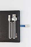 Блокнот з бездротовою зарядкою і флешкою 16 Гб Powerbank Синій, фото 11