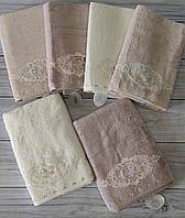 Элитные полотенца банные из бамбука, Pupilla Flora 70х140см, Турция