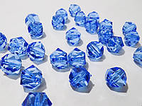 Бусины Finding Круглые шар граненые Синие Акрил 15 мм х 15 мм