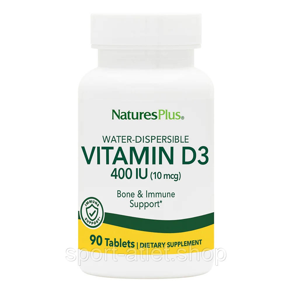 Вітаміни та мінерали Natures Plus Vitamin D3 400 IU, 90 таблеток