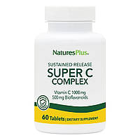 Витамины и минералы Natures Plus Super C Complex Sustained Release, 60 таблеток