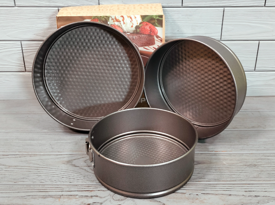 Набір круглих форм для випічки 3 шт Stenson MH-2558 18/20/22 см, фото 1