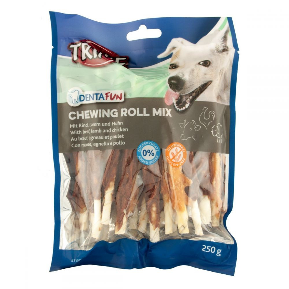 Ласощі для собак Denta Fun з куркою, ягнятом та яловичиною 10см/250г Trixie TX-31372
