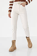 Жіночі базові кремові джинси укорочені МОМ 42, Демісезон, кежуал