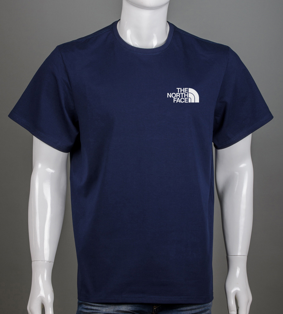 Футболка батал The North Face 2305б (Уп.4шт 3XL,4XL), Темно-синій
