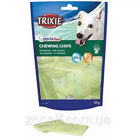 Ласощі Denta Fun KauChips Light для собак зі спіруліною 50г Trixie TX-2674