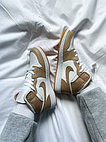 Кроссівки жіночі весна осінь Nike Air Jordan 1 Retro Tan Gun. Кросси жіночі Найк Аір Джордан 1., фото 11