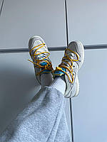 Жіночі кросівки весна осінь Nike Nike SB Dunk x Off White Grey Yellow. Кроси жіночі Найк СБ Данк. ., фото 4