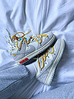 Жіночі кросівки весна осінь Nike Nike SB Dunk x Off White Grey Yellow. Кроси жіночі Найк СБ Данк. ., фото 6