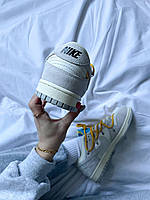 Жіночі кросівки весна осінь Nike Nike SB Dunk x Off White Grey Yellow. Кроси жіночі Найк СБ Данк. ., фото 9