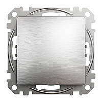 Одноклавішний кнопковий вимикач, Sedna Design & Element, матовий алюміній, SDD112111, Schneider Electric