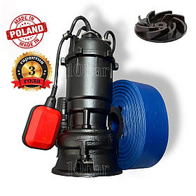 Фекальний насос  Akwa Pumps  1.1 кВт з подрібнювачем+ шланг 25м