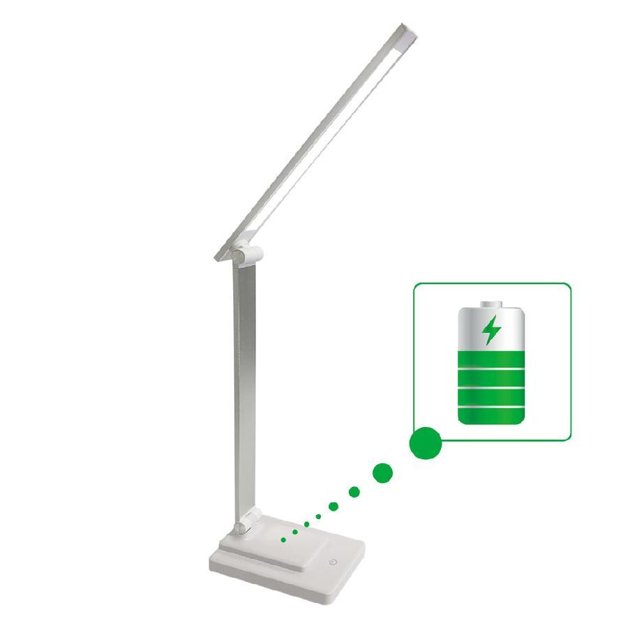 Настільна LED-лампа на акумуляторі Ridy-10-2-PWR 10 Вт біла