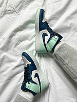 Кроссівки жіночі Nike Air Jordan 1 Retro Blue Mint. Кросси жіночі весна осінь Найк Аір Джордан 1., фото 6
