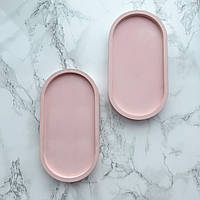 Гіпсова підставка овальна рожева