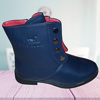 Чоботи для дівчинки сині з червоним всередині ДШ