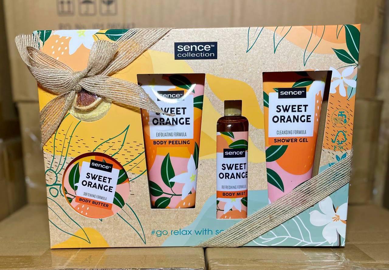 Набір косметики для жінок Sence Collection SWEET ORANGE 4pcs Body Care, фото 1