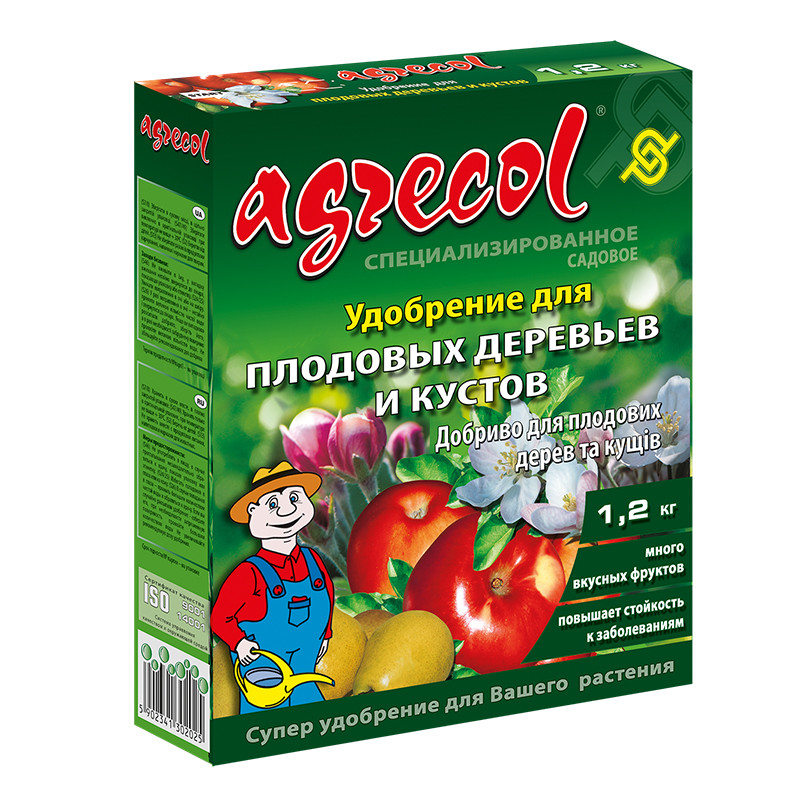 Добриво для плодових дерев 8-7-22 Agrecol 1,2 кг, фото 1