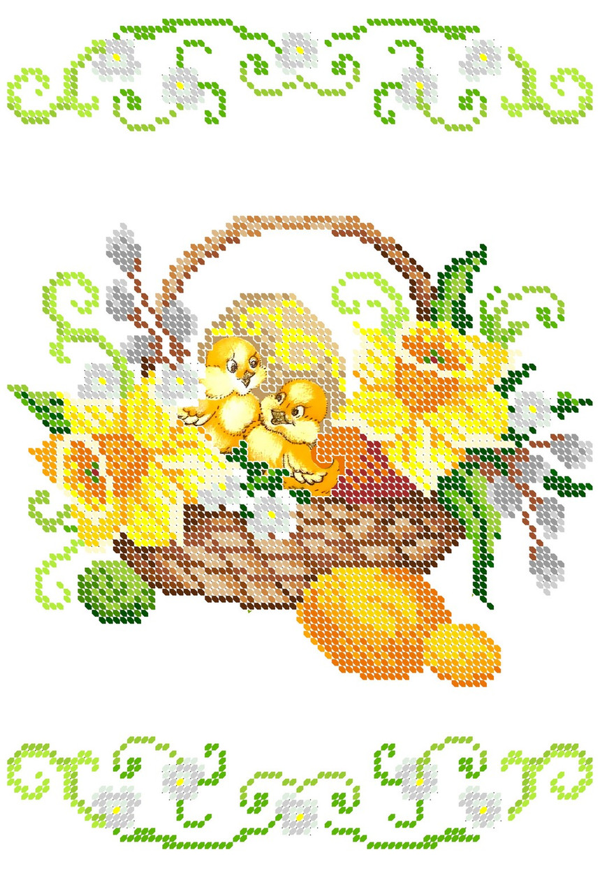 Вишивка бісером СВР 4233 Серветка пасхальна формат А4