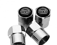 Колпачки на ниппель с логотипом Volvo и брелком ключиком TIRE VALVES YX-088 Серебристый (KG-6457)